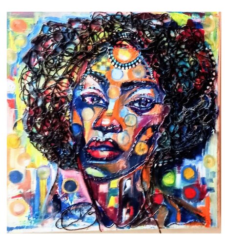 Thread of me van Marthe Ngandu, Schilderij te koop op Singulart