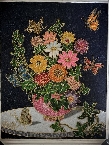 Bouquet of flowers and butterflies by Deborah Becker, Other Media for Sale on Singulart