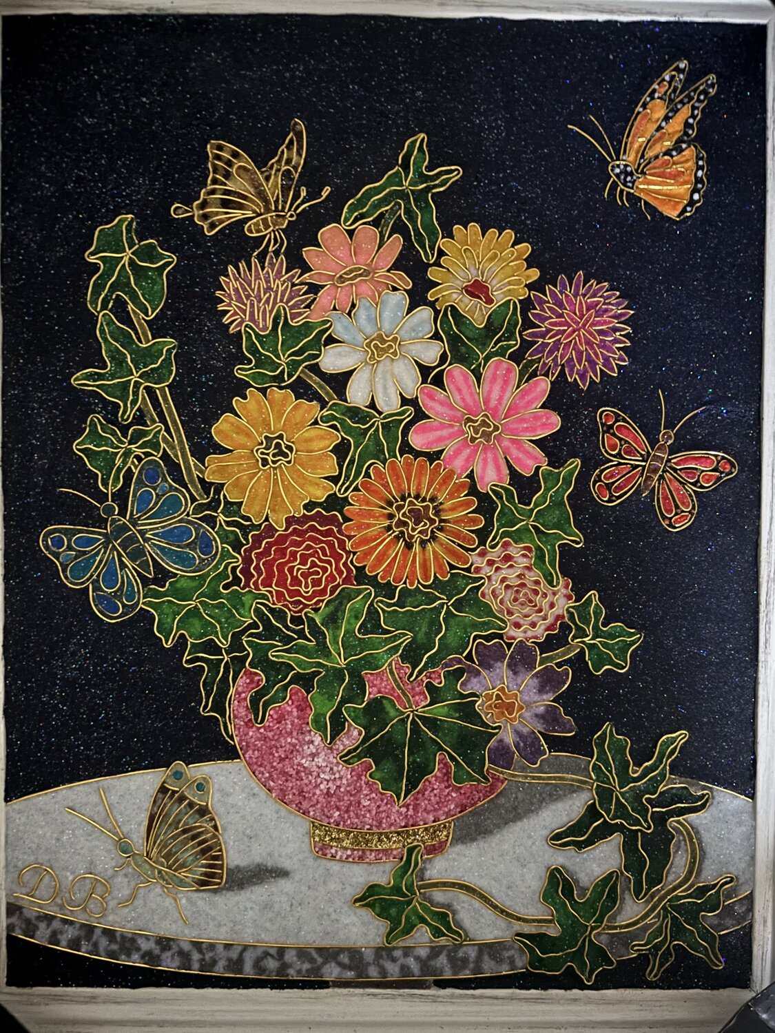 Bouquet of flowers and butterflies Deborah Becker Andere Medien zu verkaufen