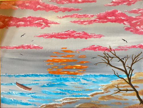 Sunset by Corey Hayes, 油畫 for Sale on Singulart