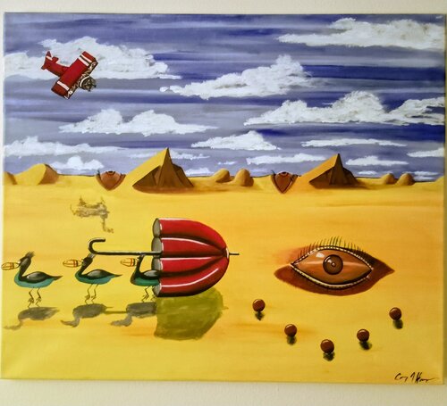 Umbrella Parade by Corey Hayes, 油畫 for Sale on Singulart