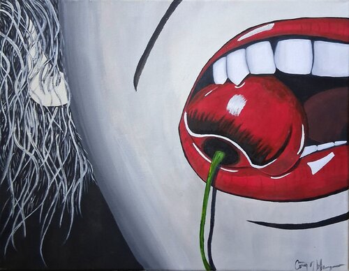 Bite me! by Corey Hayes, 油畫 for Sale on Singulart