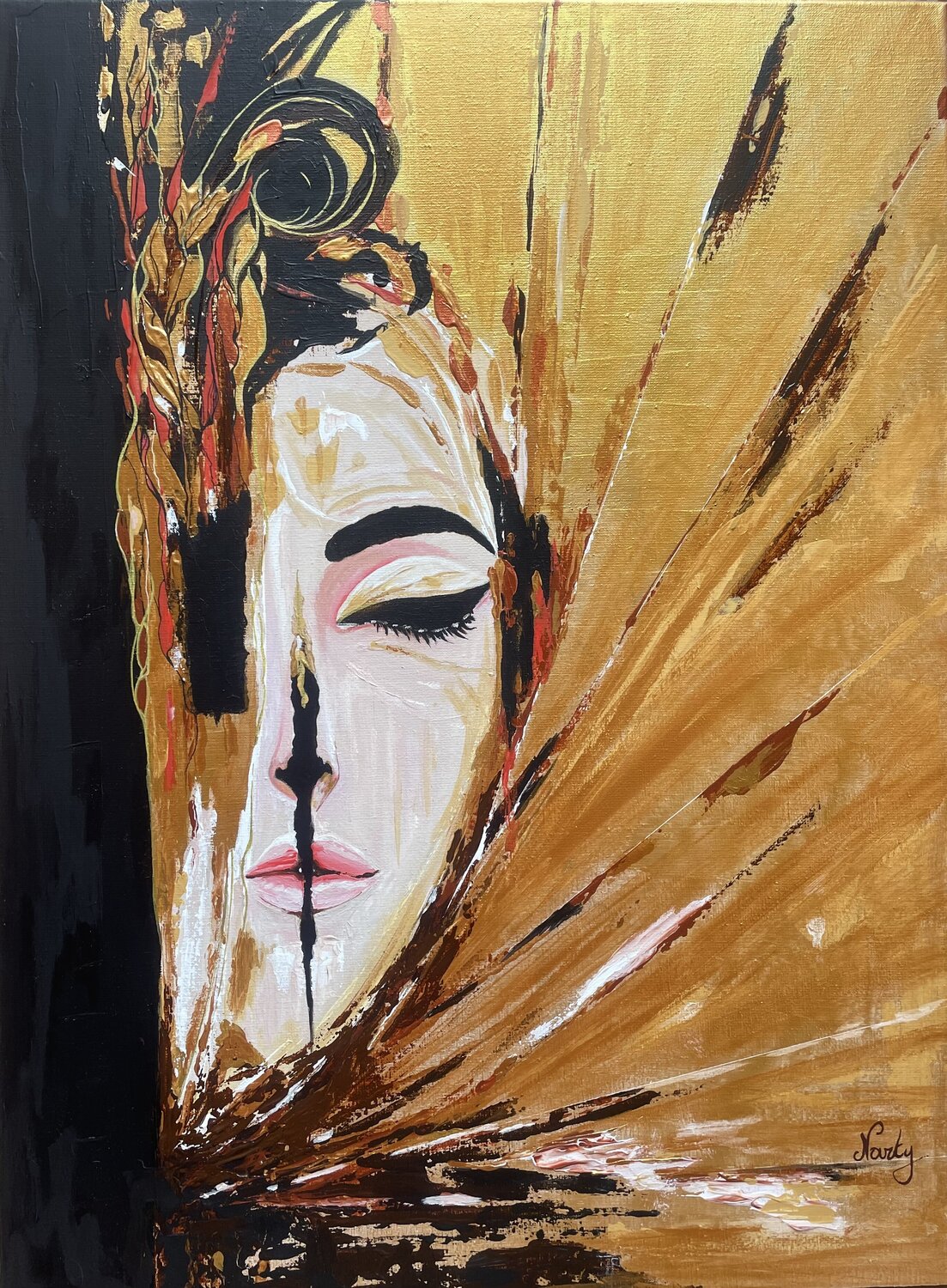 Inner Golden Alchemy NARTY Original painting for sale