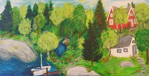 Schweden  1 by Jutta Stelter-Essig, Painting for Sale on Singulart