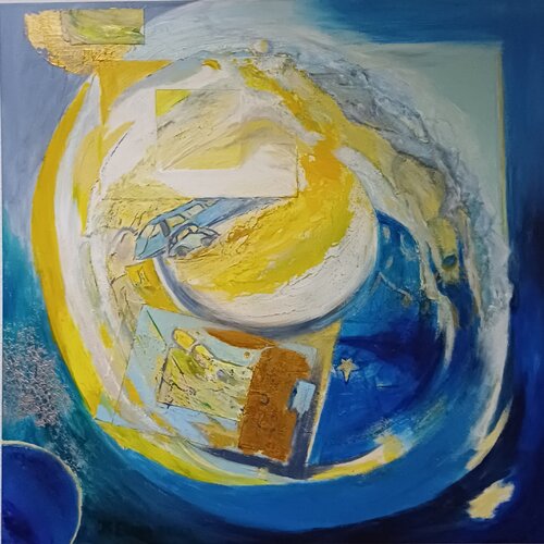 "Der Kreis im Quadrat" by Jutta Stelter-Essig, Painting for Sale on Singulart