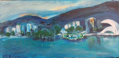 Nacht in Santa Cruz de Tenerife by Jutta Stelter-Essig, Painting for Sale on Singulart