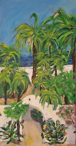 Palmenhain di Jutta Stelter-Essig, Pittura in vendita su Singulart