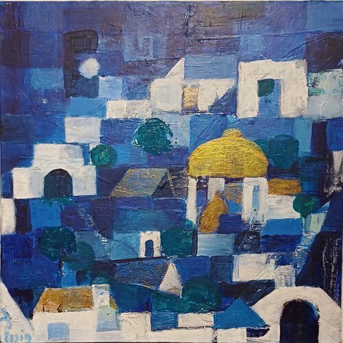 Blaue Nacht by Jutta Stelter-Essig, Painting for Sale on Singulart