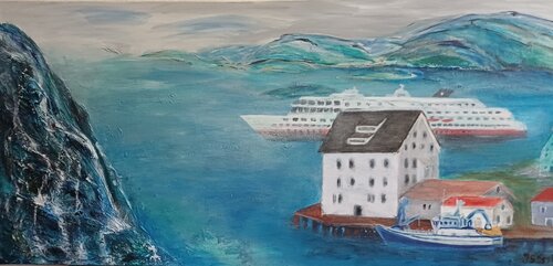 Norwegen Post-Linie by Jutta Stelter-Essig, Painting for Sale on Singulart