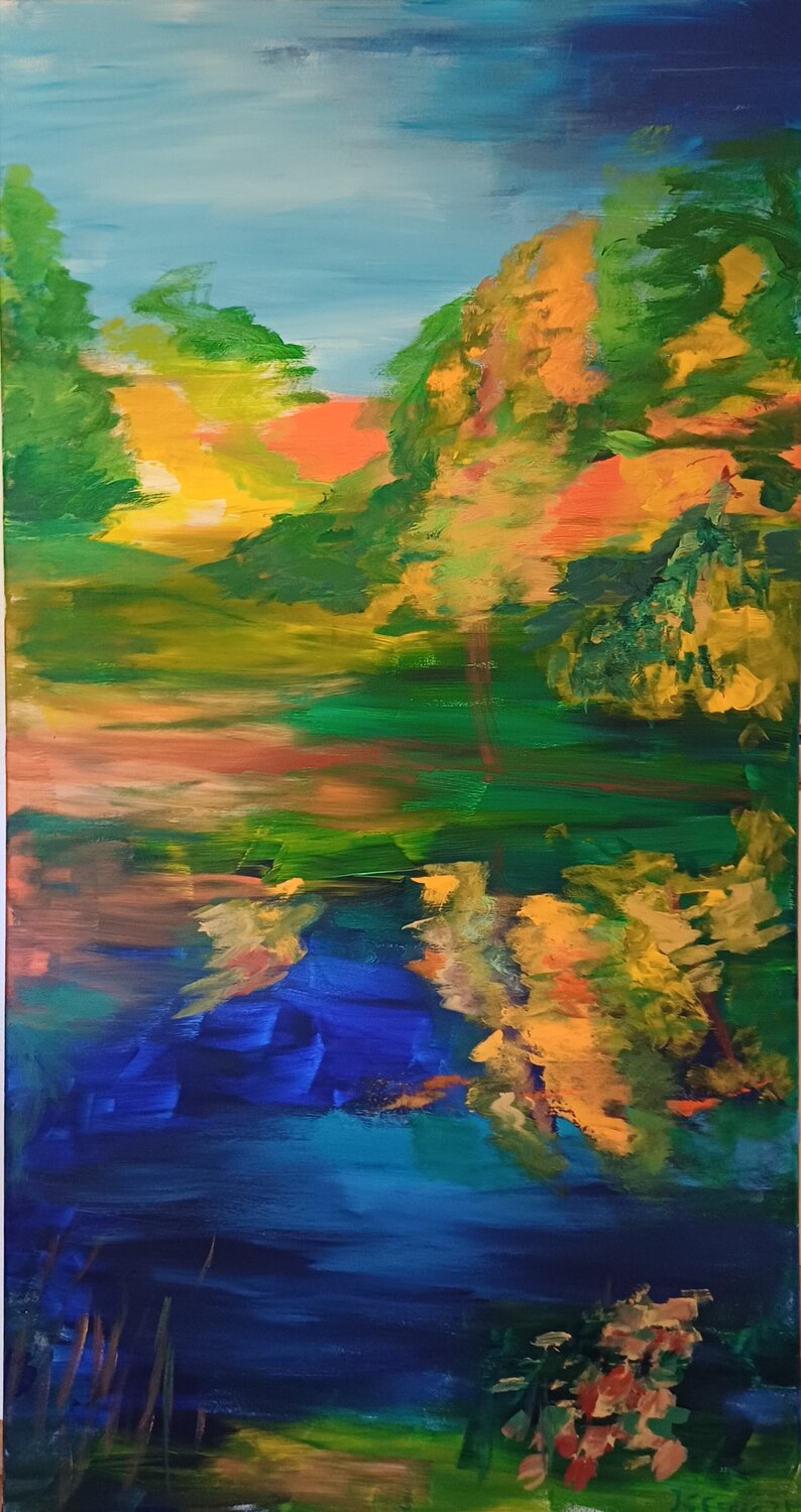 A Dream of Autumn Colours Jutta Stelter-Essig Originalgemälde zu verkaufen