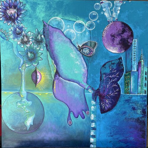 Respire et nécrose von Sam l’encre de l’âme, Malerei kaufen auf Singulart