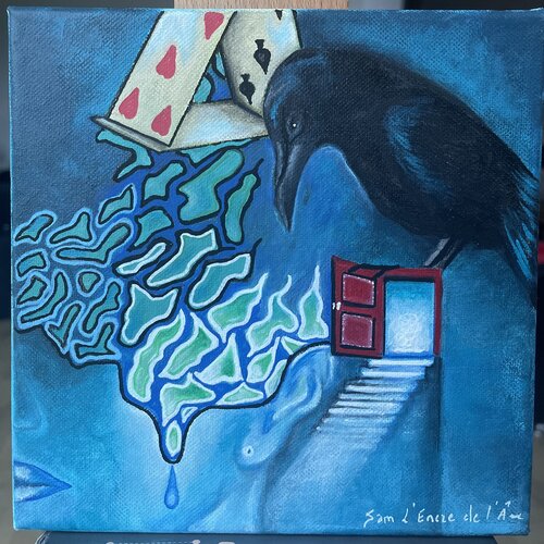 La Porte  rouge van Sam l’encre de l’âme, Schilderij te koop op Singulart