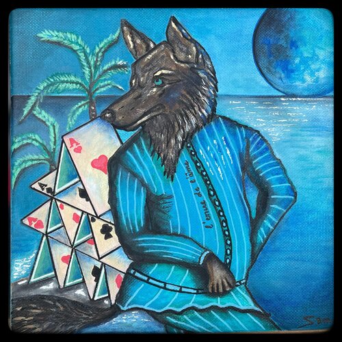 Âme de loup by Sam l’encre de l’âme, Painting for Sale on Singulart