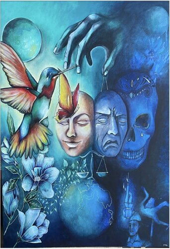 Nous contre Nous van Sam l’encre de l’âme, Schilderij te koop op Singulart