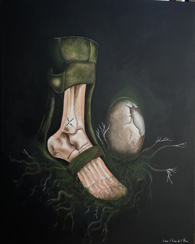 FRACTURE - GESTATION par Sam l’encre de l’âme, Peinture en vente sur Singulart