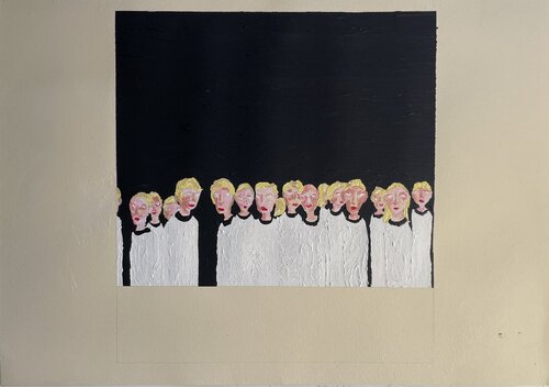 8 - waiting for di gorges, Pittura in vendita su Singulart