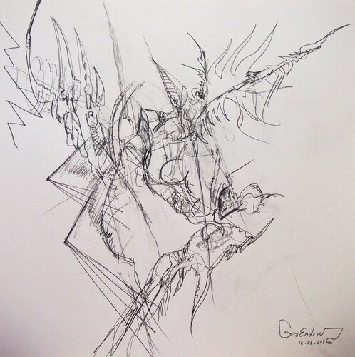 Imaginary Figurative 1 van Goro Endow, Werk op papier te koop op Singulart