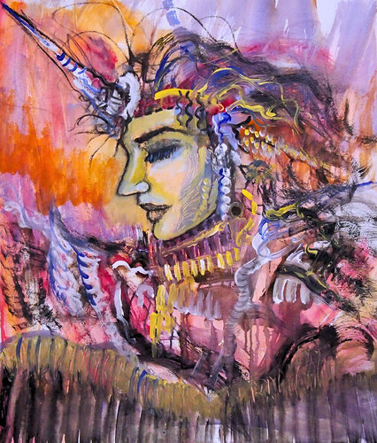 Unicorn Head van Goro Endow, Werk op papier te koop op Singulart