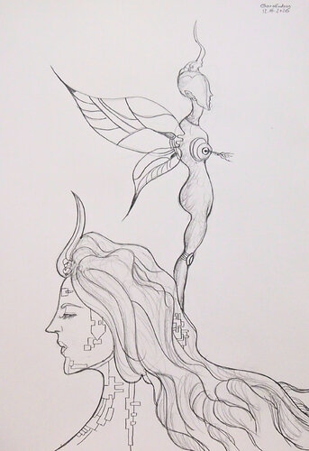 Pencil Myth by Goro Endow, Work on Paper for Sale on Singulart