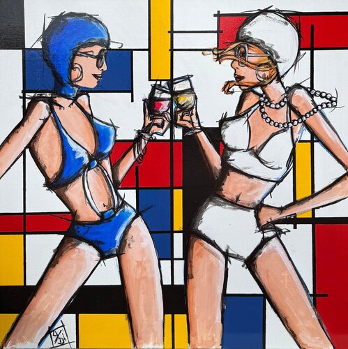 Piet on the beach by Lydi, Painting for Sale on Singulart