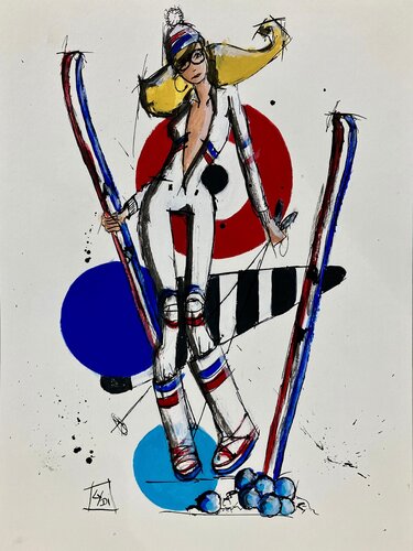 Ski & Mode N°1/20 par Lydi, Peinture en vente sur Singulart