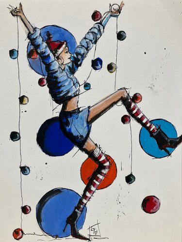 Ski & Mode N°3/20 van Lydi, Schilderij te koop op Singulart