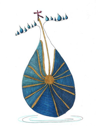 PEACE SEED "RAINDANCER" von Gudrun KARGL, Zeichnungen kaufen auf Singulart