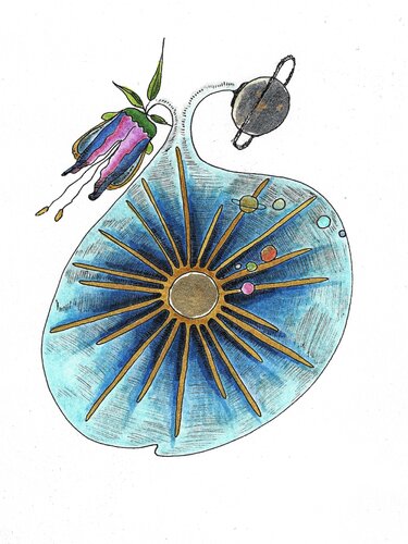 PEACE SEED "UNIVERSE" von Gudrun KARGL, Zeichnungen kaufen auf Singulart