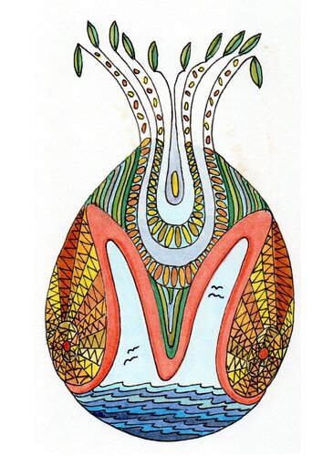 PEACE SEED "MALTA" von Gudrun KARGL, Zeichnungen kaufen auf Singulart