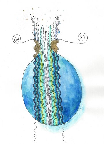 PEACE SEED "BODENSEE" by Gudrun KARGL, Drawing for Sale on Singulart
