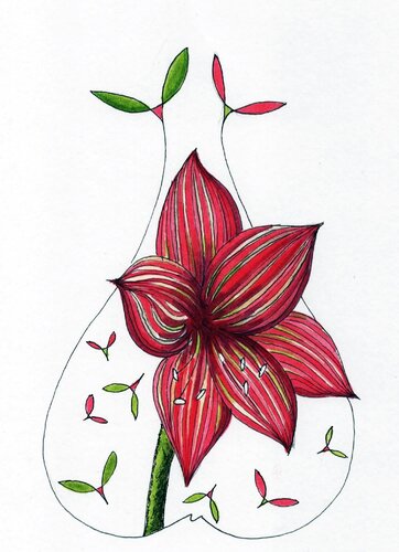 PEACE SEED "AMARYLLIS" von Gudrun KARGL, Zeichnungen kaufen auf Singulart