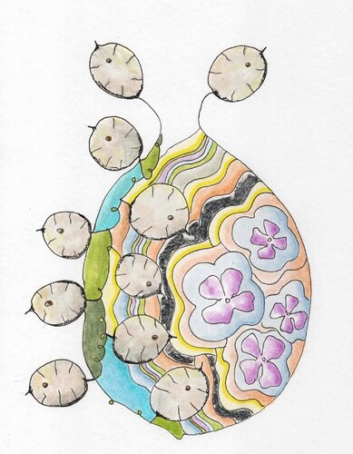 PEACE SEED "SILBERBLATT" von Gudrun KARGL, Zeichnungen kaufen auf Singulart