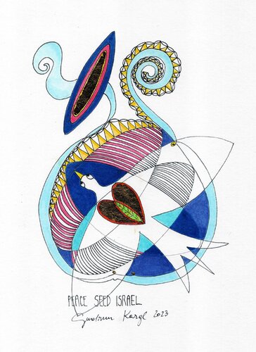 PEACE SEED "ISRAEL" von Gudrun KARGL, Zeichnungen kaufen auf Singulart