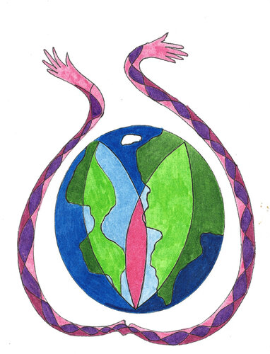 PEACE SEED "WE CREATE PEACE TOGETHER" von Gudrun KARGL, Zeichnungen kaufen auf Singulart