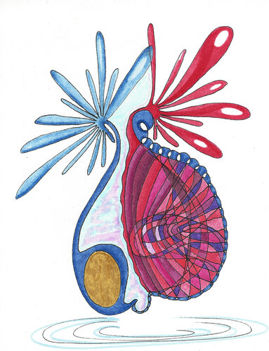 PEACE SEED "USA" von Gudrun KARGL, Zeichnungen kaufen auf Singulart