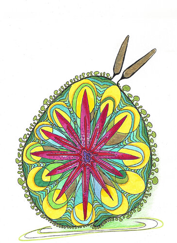 PEACE SEED "MARSEILLE" - Frankreich von Gudrun KARGL, Zeichnungen kaufen auf Singulart