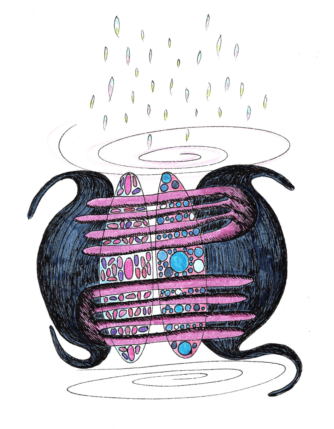 PEACE SEED "HORN" AUT Gudrun KARGL Tekening te koop