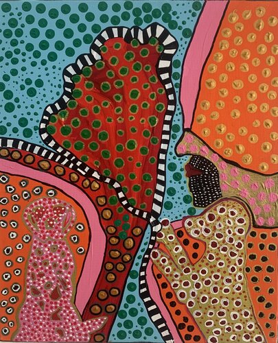 He keeps an eye on you von Charlotte Seuntjens, Malerei kaufen auf Singulart