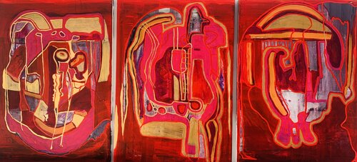 Three belongs together von Charlotte Seuntjens, Malerei kaufen auf Singulart