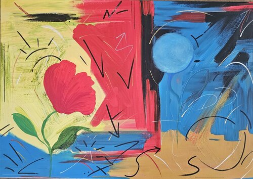 Bloom of Dimensions di Vesela Hadzhiyska, Pittura in vendita su Singulart