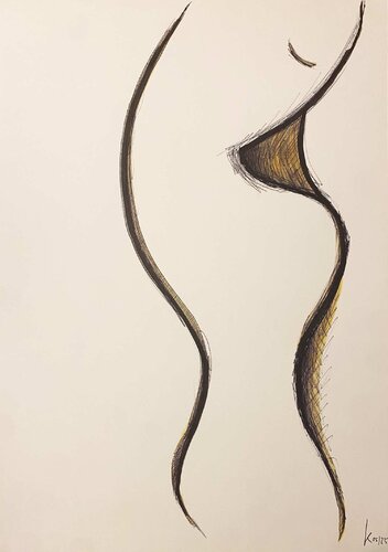 The Dreaming – Abstrakte Zeichnung mit Kugelschreiber & Copic Marker von Charles Kuzmanovic, Zeichnungen kaufen auf Singulart