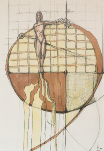 Mother Nature – Illustration – Original Kunstwerk de Charles Kuzmanovic, Dibujo a la venta en Singulart