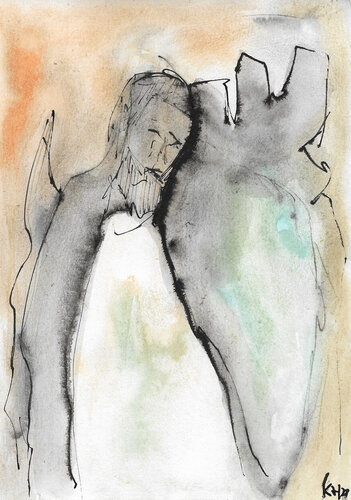 Kingdom – Mixed Media Illustration – Original de Charles Kuzmanovic, Obra en papel a la venta en Singulart