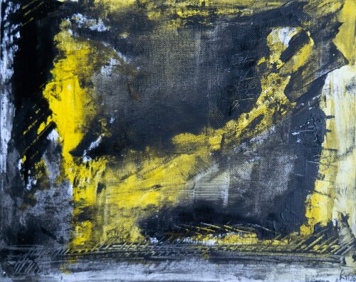 Untitled 2 - Acryl und Druckerschwärze auf Leinwand von Charles Kuzmanovic, Malerei kaufen auf Singulart