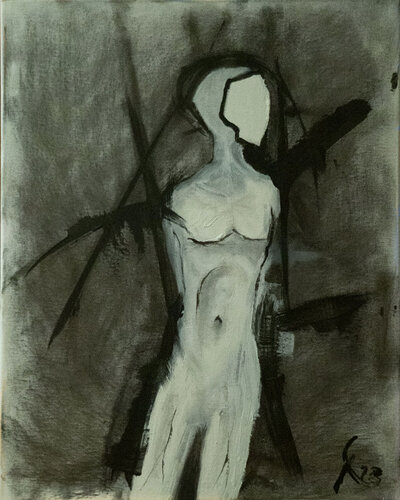 Floating Part Two - Malerei - Acrylmalerei - Original Kunstwerk auf Leinwand by Charles Kuzmanovic, Painting for Sale on Singulart