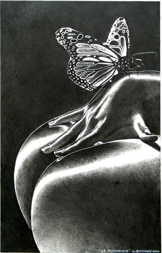 Le Monarque van Alain Bonnand, Tekening te koop op Singulart