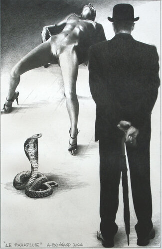 Le parapluie di Alain Bonnand, Disegno in vendita su Singulart