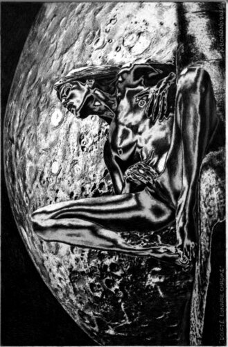 Doigté lunaire chromé de Alain Bonnand, Dibujo a la venta en Singulart