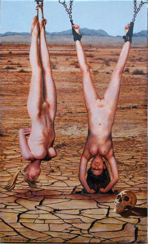 Jeu du cochon pendu di Alain Bonnand, Pittura in vendita su Singulart