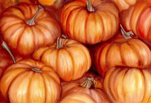 Pumpkin relatives par Alisa Vovk, Peinture en vente sur Singulart
